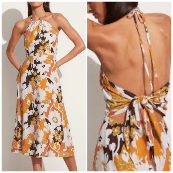 Faithfull the Brand Dresses & Skirts - Faithfull The Brand | Taormina Elvinna Floral Halter Neck Midi Dress Size M